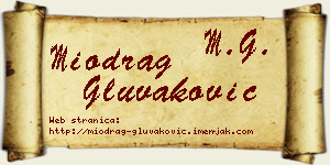 Miodrag Gluvaković vizit kartica